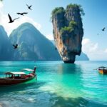 Explorez l’île Ko Tapu et Khao Phing Kan, célèbres décors du film James Bond, et découvrez leurs paysages spectaculaires ainsi que les mystères qui entourent ces lieux emblématiques de Thaïlande.
