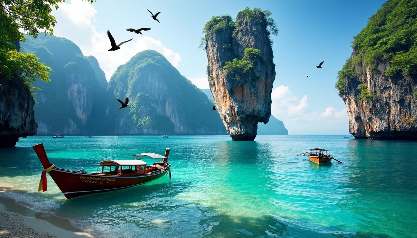 Explorez l’île Ko Tapu et Khao Phing Kan, célèbres décors du film James Bond, et découvrez leurs paysages spectaculaires ainsi que les mystères qui entourent ces lieux emblématiques de Thaïlande.