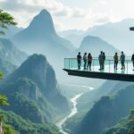 Découvrez en Chine l’impressionnant escalier suspendu, une attraction vertigineuse qui attire et émerveille les visiteurs en quête de sensations fortes au-dessus du vide.