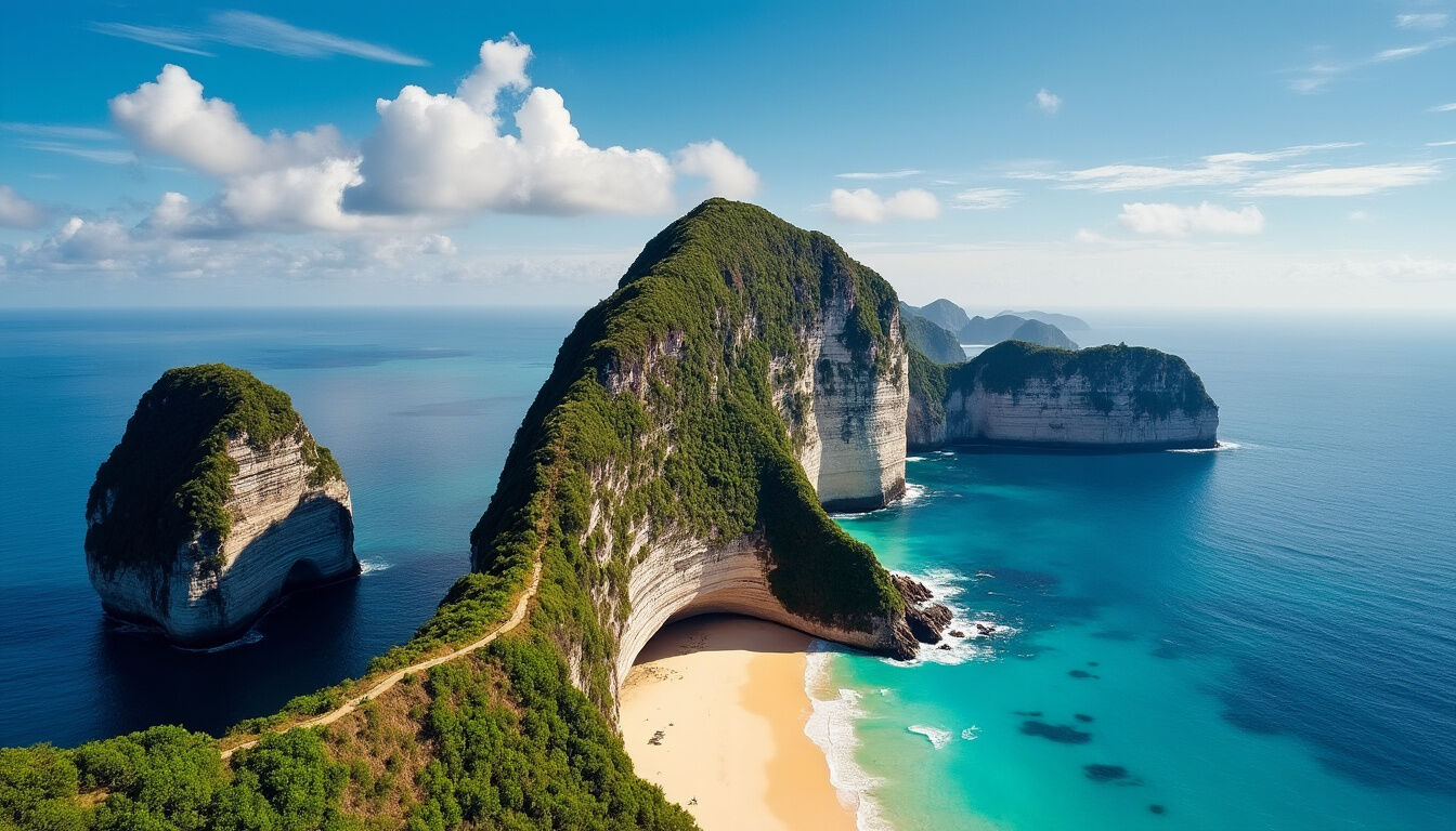 Découvrez Kelingking Beach, le joyau incontournable de Nusa Penida. Plages paradisiaques, falaises spectaculaires et panoramas époustouflants vous attendent pour une escapade inoubliable à Bali.