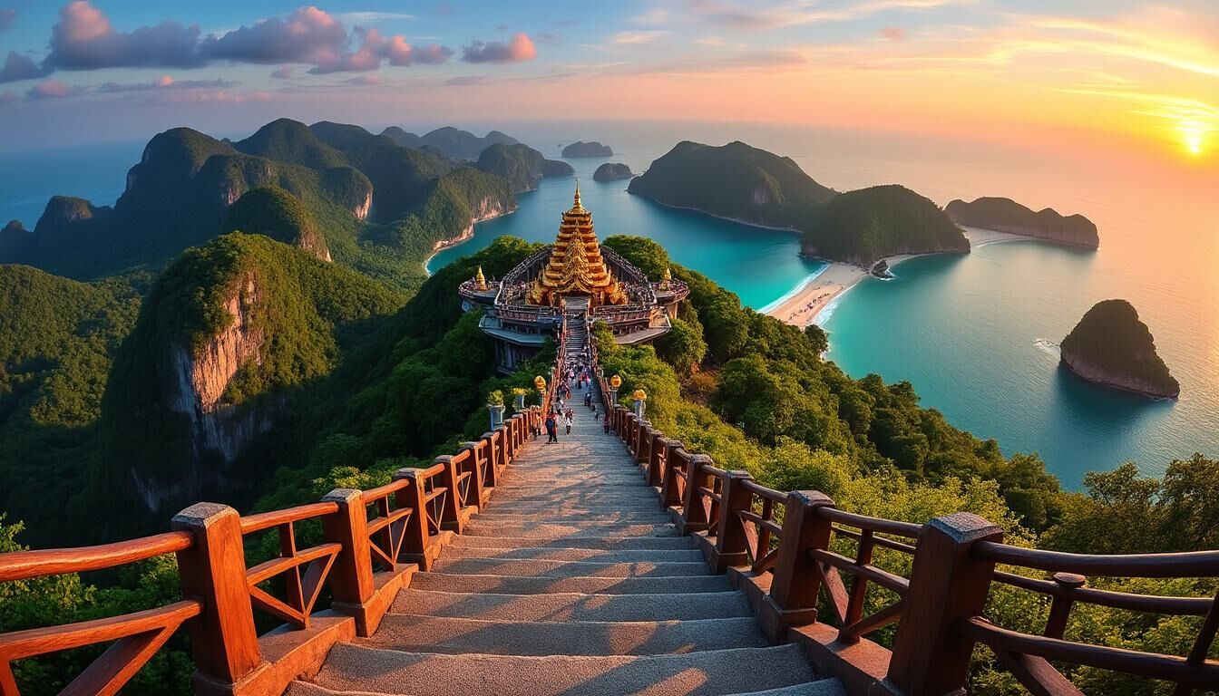 Découvrez le Wat Tham Sua (Temple de la Grotte du Tigre) à Krabi ! Histoire, conseils pratiques, heures d’ouverture et astuces pour profiter pleinement de ce site incontournable de Thaïlande.