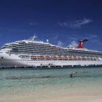 Un grand paquebot de croisière en bord de mer