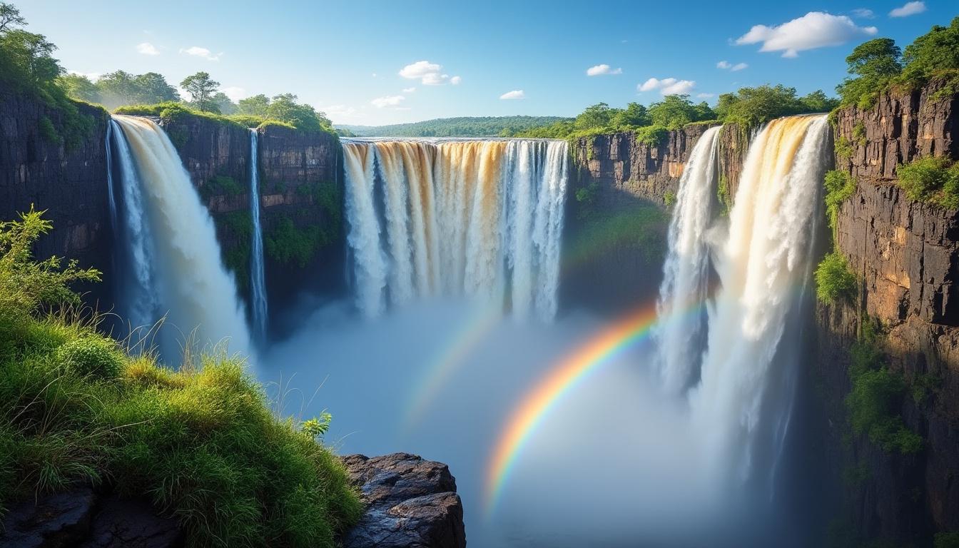 explorez les chutes victoria en afrique du sud, un spectacle naturel impressionnant offrant des panoramas à couper le souffle et une expérience inoubliable au cœur de la nature sauvage.