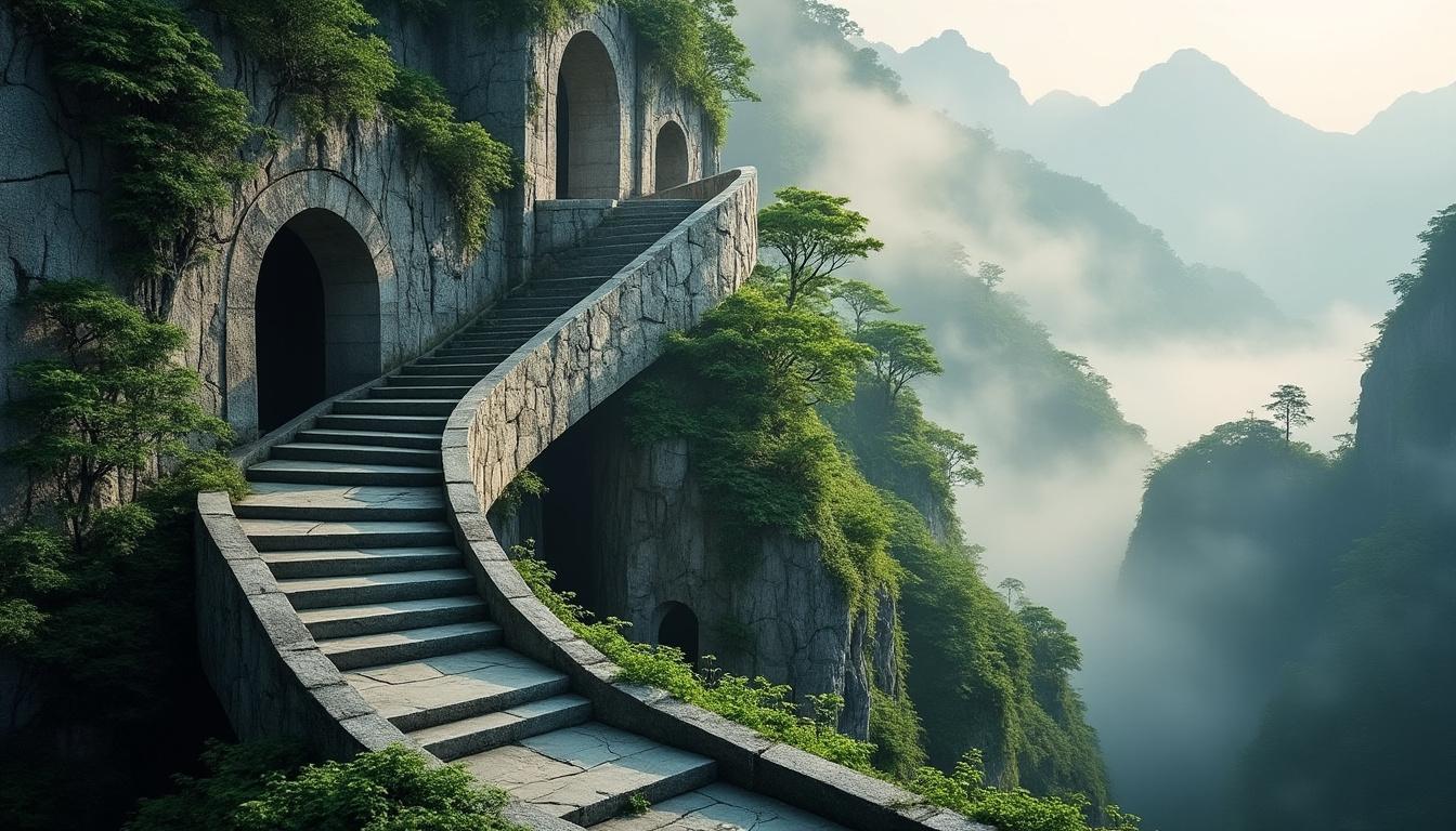 découvrez l'escalier de l'amour en chine, une merveille architecturale pleine de symboles et de mystères, reflet d'une culture riche et fascinante.