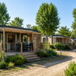 Maisons de vacances entourées d'arbres
