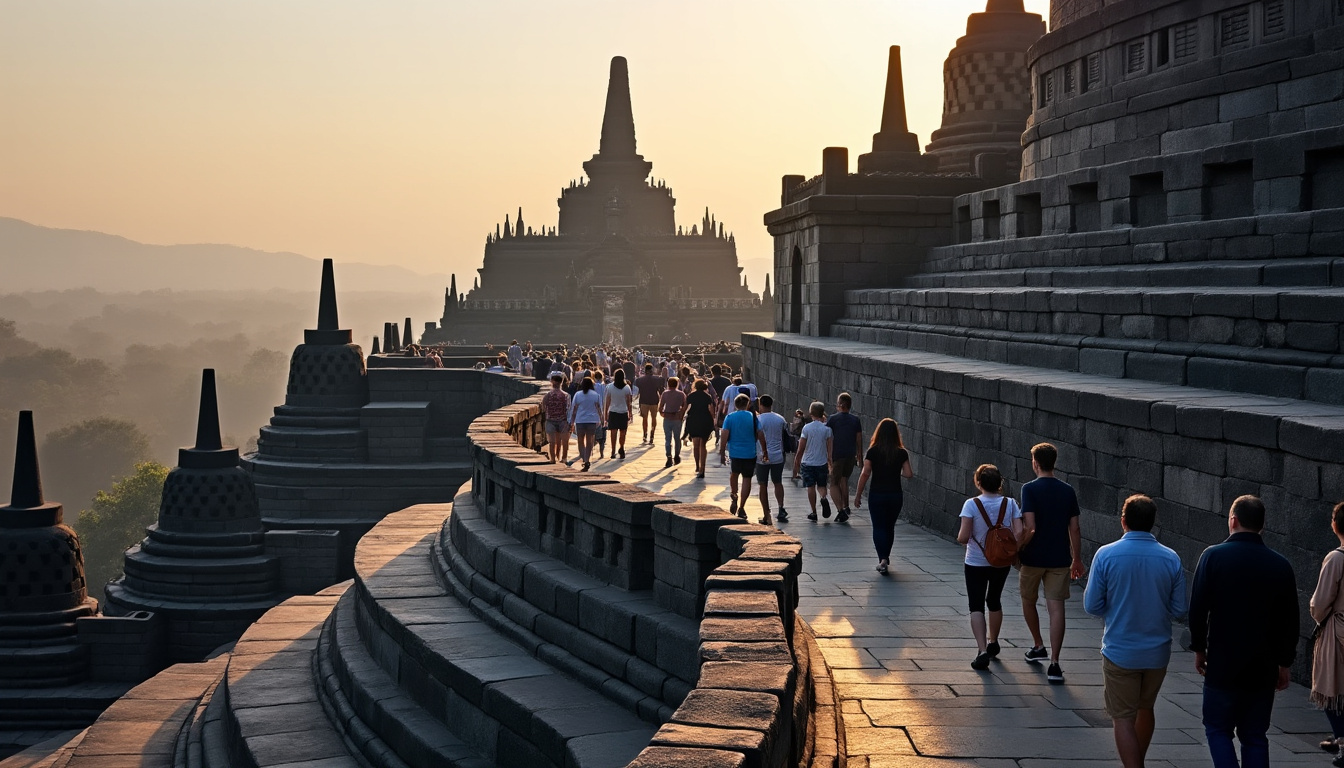 explorez l'histoire fascinante et les mystères entourant borobudur, le plus grand temple bouddhiste au monde, un chef-d'œuvre architectural et spirituel à découvrir absolument.