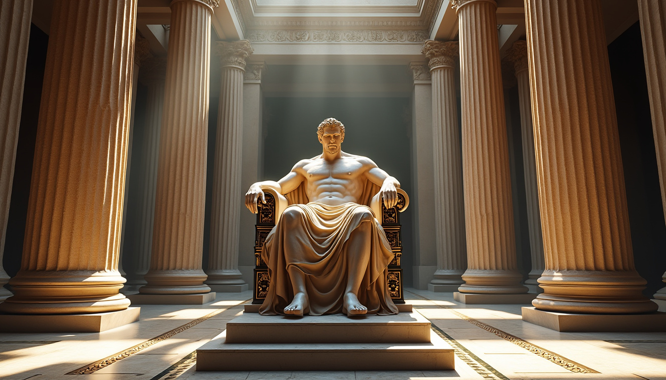 explorez l'histoire fascinante et la grandeur exceptionnelle de la statue de zeus à olympie, une merveille antique symbole de pouvoir et de divinité.