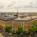 Vue de Paris avec la tour Eiffel en arrière-plan